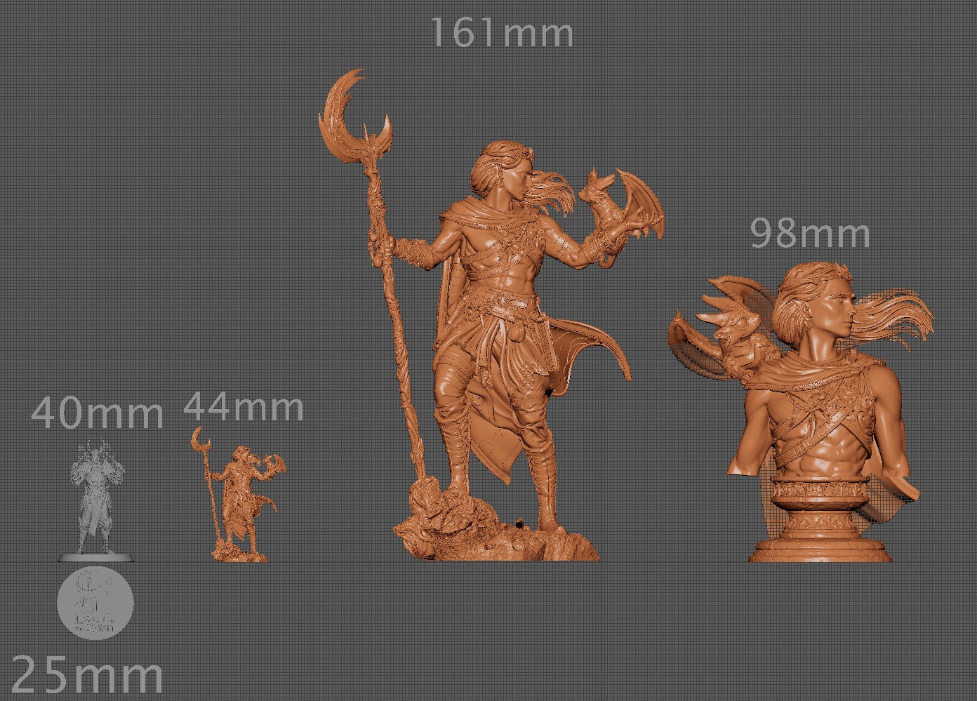 Orion the Druid, Powerful NPC, Ernest Nemirovsky | Dungeons and Dragons | Pathfinder | Table Top RPG | 3D Printed Model