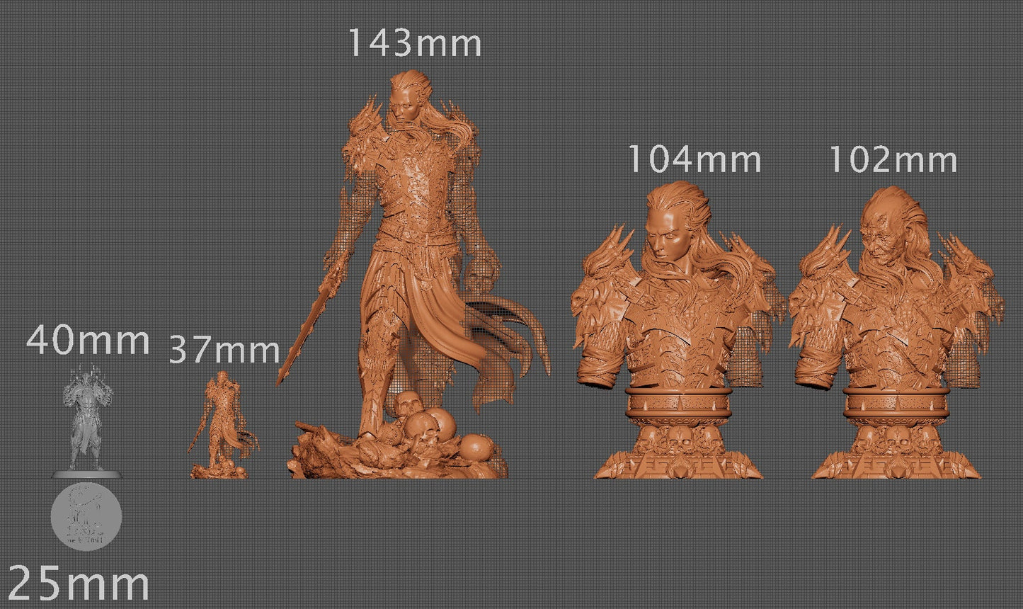 Revving the Dragon Knight, Powerful NPC, Ernest Nemirovsky | Dungeons and Dragons | Pathfinder | Table Top RPG | 3D Printed Model