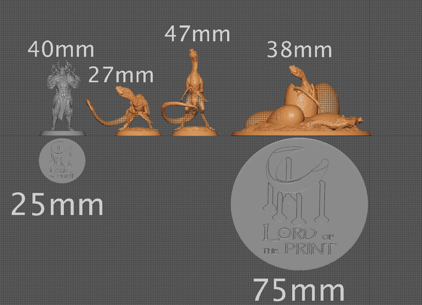 Vouivre Baby, Lord of the Print | Dungeons and Dragons | Pathfinder | Table Top RPG | 3D Printed Model