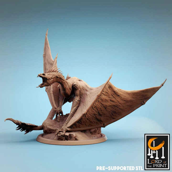 Vouivre Drones, Lord of the Print | Dungeons and Dragons | Pathfinder | Table Top RPG | 3D Printed Model