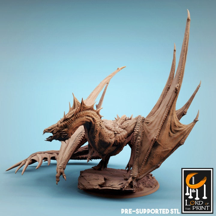 Vouivre Matriarch, Lord of the Print | Dungeons and Dragons | Pathfinder | Table Top RPG | 3D Printed Model