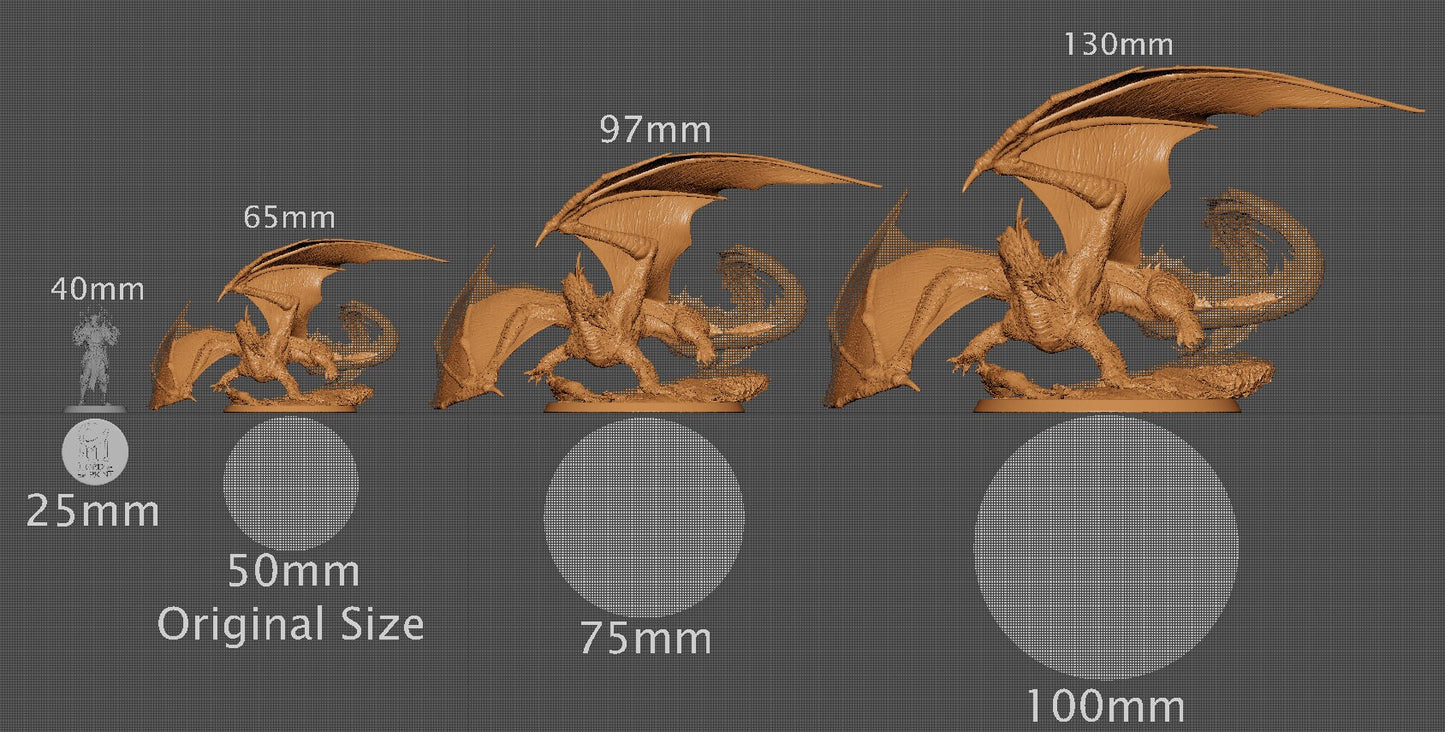 Young Brine Dragon, Lord of the Print | Dungeons and Dragons | Pathfinder | Table Top RPG | 3D Printed Model