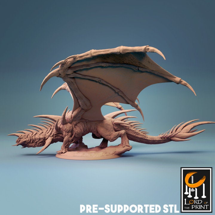 Adult Crystal Dragon, Lord of the Print | Dungeons and Dragons | Pathfinder | Table Top RPG | 3D Printed Model