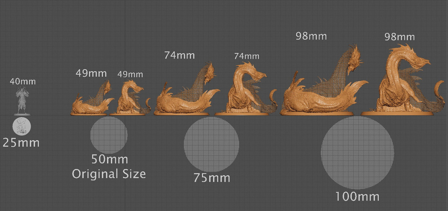 Eel Drakes, Lord of the Print | Dungeons and Dragons | Pathfinder | Table Top RPG | 3D Printed Model