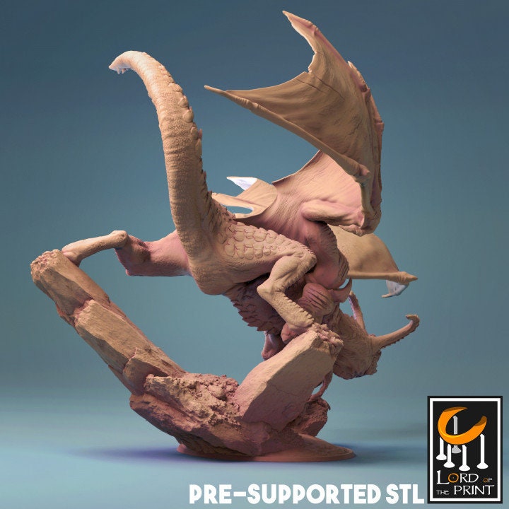 Fafnir, Lord of the Print | Dungeons and Dragons | Pathfinder | Table Top RPG | 3D Printed Model