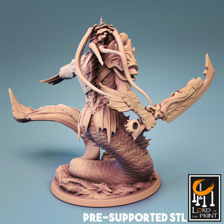 Triton, Lord of the Print | Dungeons and Dragons | Pathfinder | Table Top RPG | 3D Printed Model