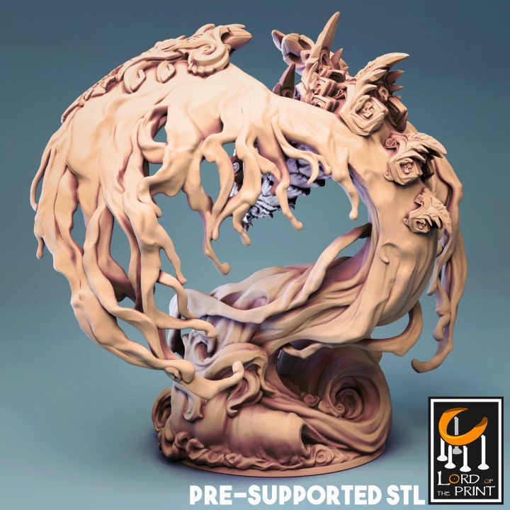 Water Elemental, Lord of the Print | Dungeons and Dragons | Pathfinder | Table Top RPG | 3D Printed Model