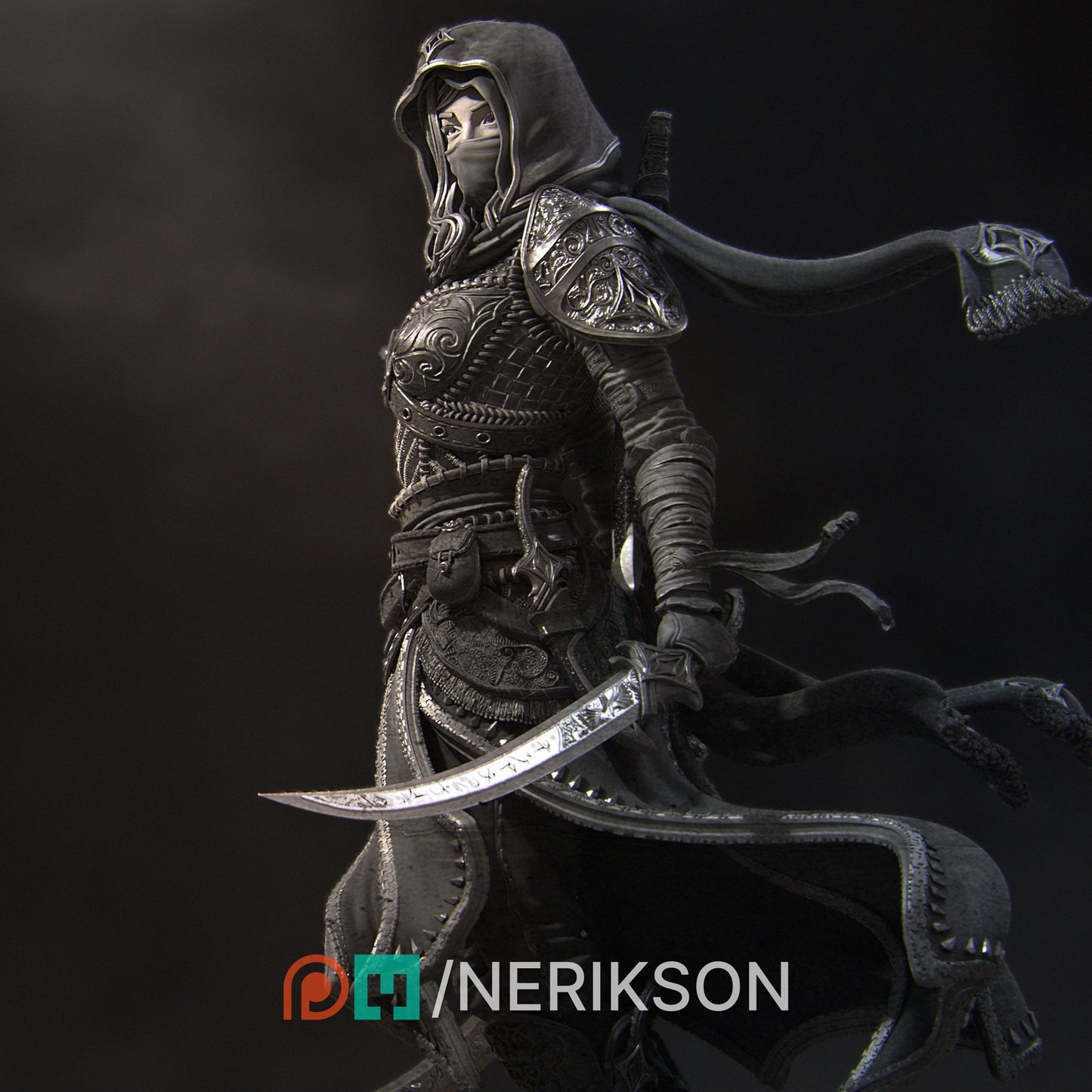 Artemesia, Assassin, Powerful NPC, Ernest Nemirovsky | Dungeons and Dragons | Pathfinder | Table Top RPG | 3D Printed Model