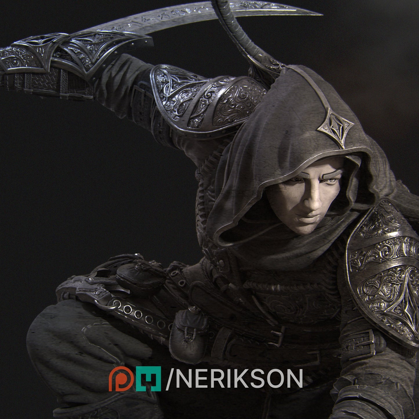 Nasir, Assassin, Powerful NPC, Ernest Nemirovsky | Dungeons and Dragons | Pathfinder | Table Top RPG | 3D Printed Model