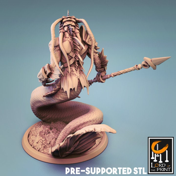 Triton, Lord of the Print | Dungeons and Dragons | Pathfinder | Table Top RPG | 3D Printed Model