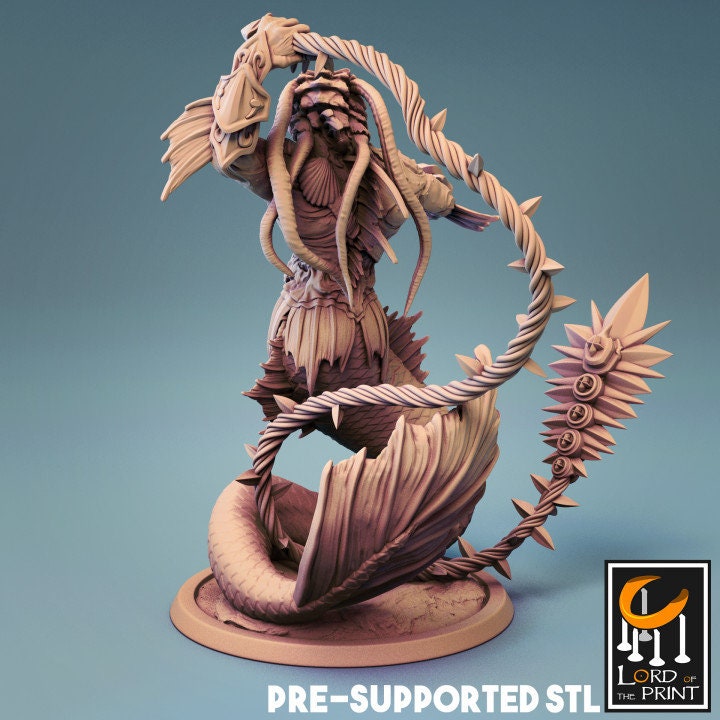 Triton, Lord of the Print | Dungeons and Dragons | Pathfinder | Table Top RPG | 3D Printed Model
