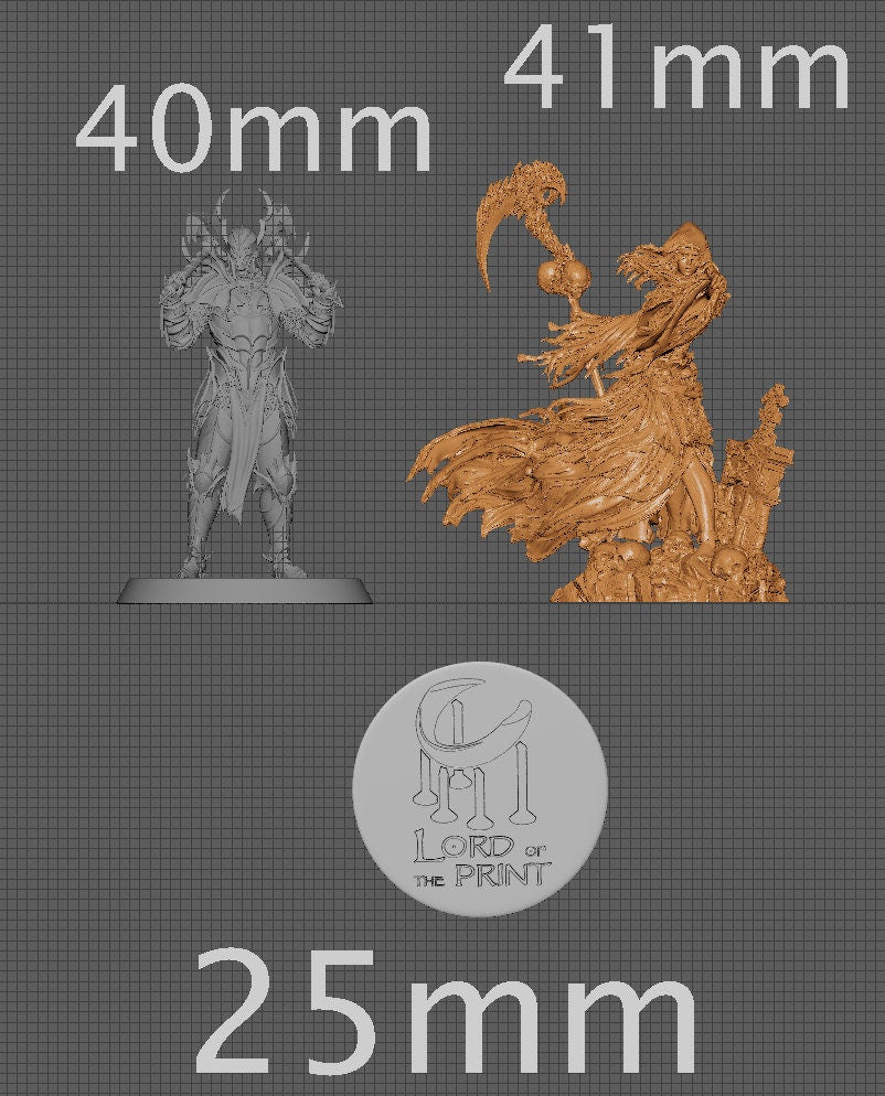 The Grim Reaper, Powerful NPC, Ernest Nemirovsky | Dungeons and Dragons | Pathfinder | Table Top RPG | 3D Printed Model