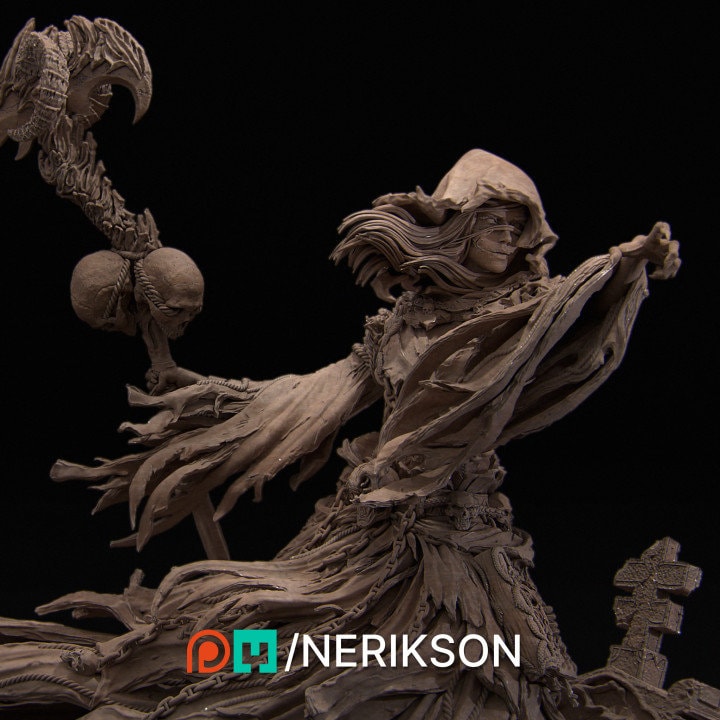The Grim Reaper, Powerful NPC, Ernest Nemirovsky | Dungeons and Dragons | Pathfinder | Table Top RPG | 3D Printed Model