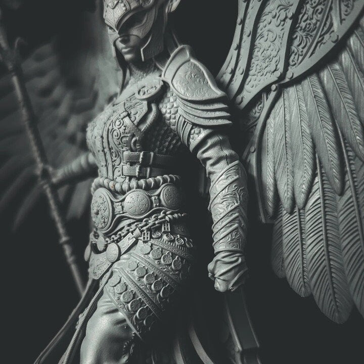 Revna the Valkyrie, Powerful NPC, Ernest Nemirovsky | Dungeons and Dragons | Pathfinder | Table Top RPG | 3D Printed Model
