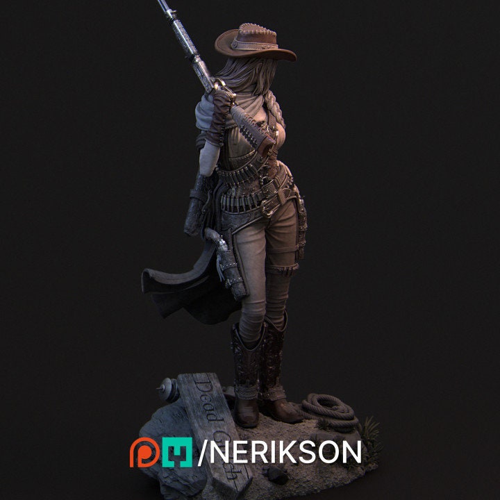 Jane the Gunslinger, Powerful NPC, Ernest Nemirovsky | Dungeons and Dragons | Pathfinder | Table Top RPG | 3D Printed Model
