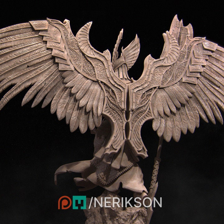 Revna the Valkyrie, Powerful NPC, Ernest Nemirovsky | Dungeons and Dragons | Pathfinder | Table Top RPG | 3D Printed Model