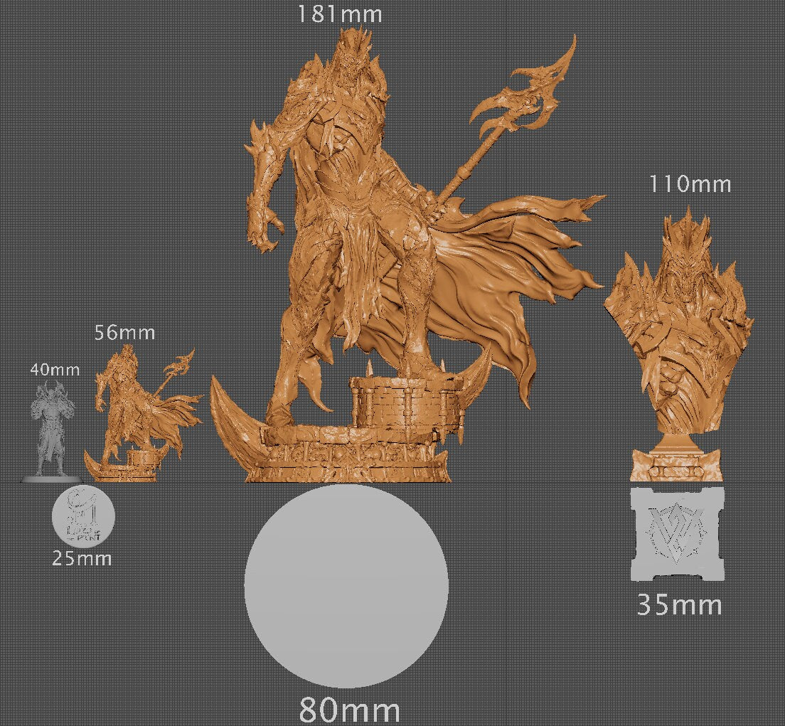 Hades, God of the Underworld, Witchsong Miniatures | Dungeons and Dragons | Pathfinder | Table Top RPG | 3D Printed Model