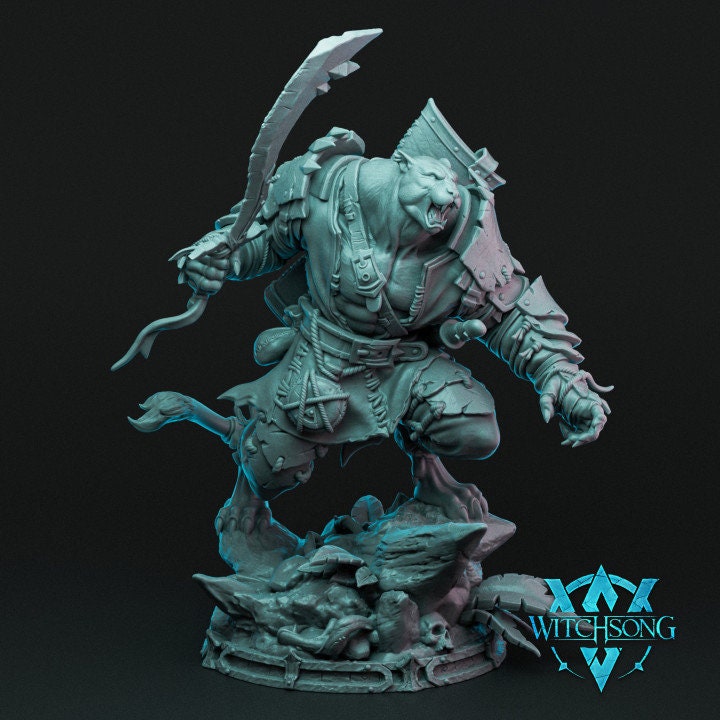 Black Claw, the Lord of the Jungle and Bust, Witchsong Miniatures | Dungeons and Dragons | Pathfinder | Table Top RPG | 3D Printed Model