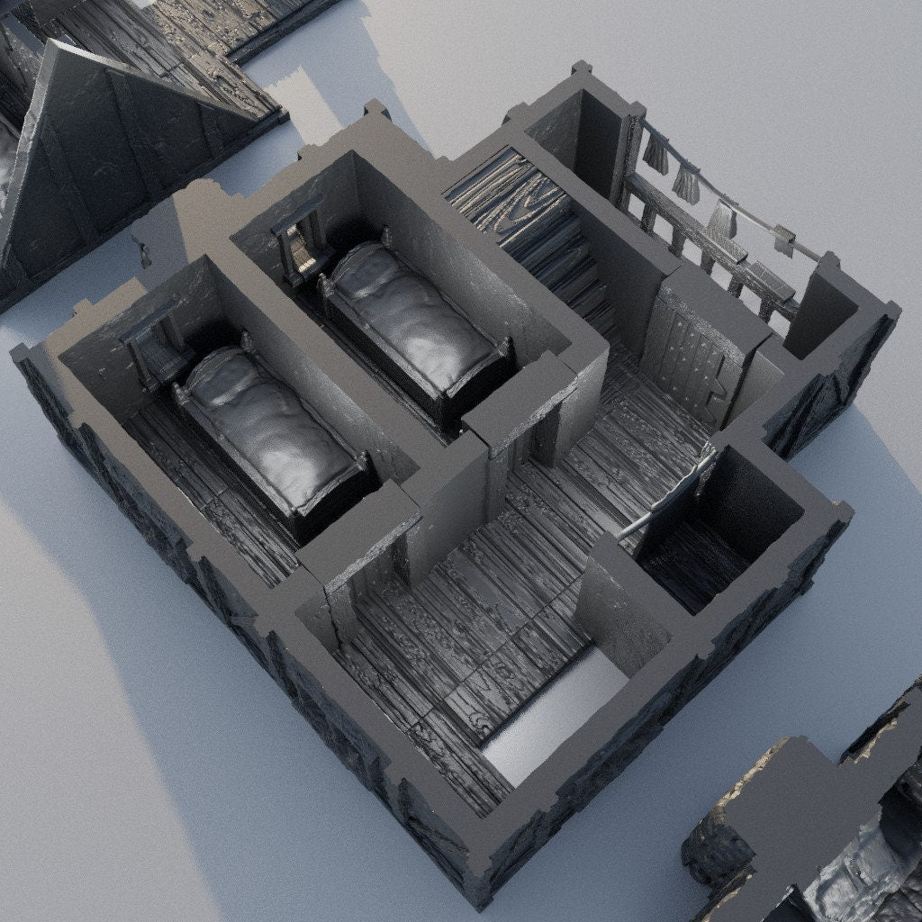 Village Brothel, Miniature Land | Dungeons and Dragons | Pathfinder | Table Top RPG | 3D Printed Model