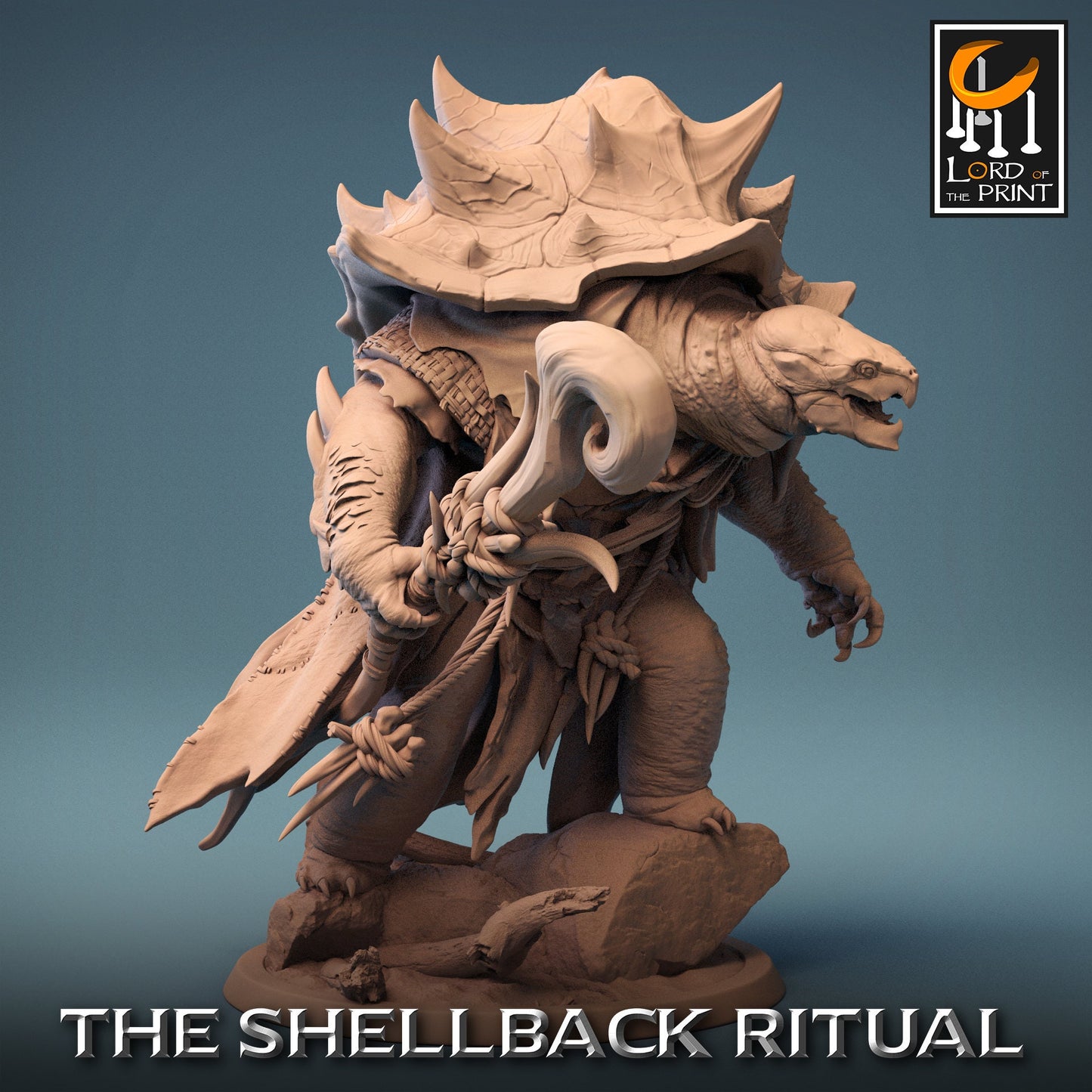 Nulka, Shellspike, Shellback Ritual, Powerful NPC, Lord of the Print | Dungeons and Dragons | Pathfinder | Table Top RPG | 3D Printed Model