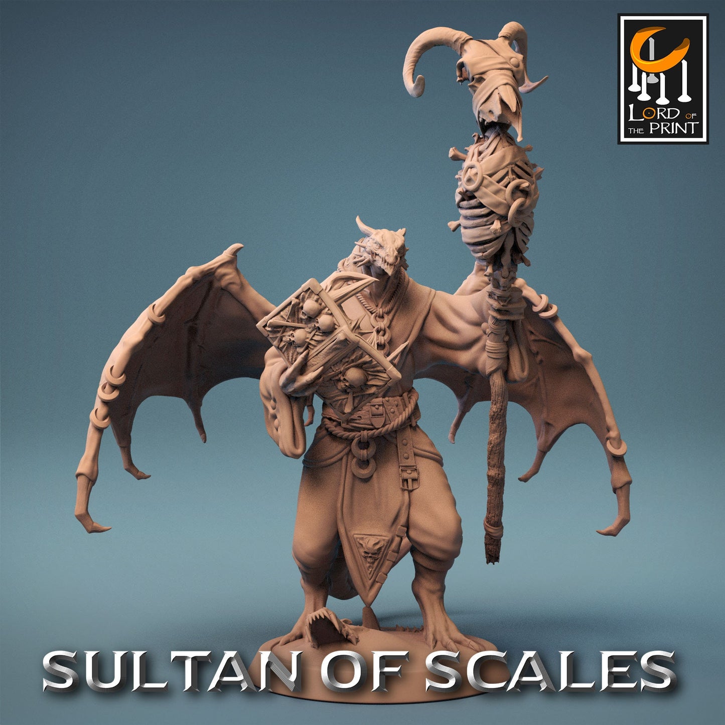 Leltor, Sultan of the Sands, Powerful NPC, Lord of the Print | Dungeons and Dragons | Pathfinder | Table Top RPG | 3D Printed Model