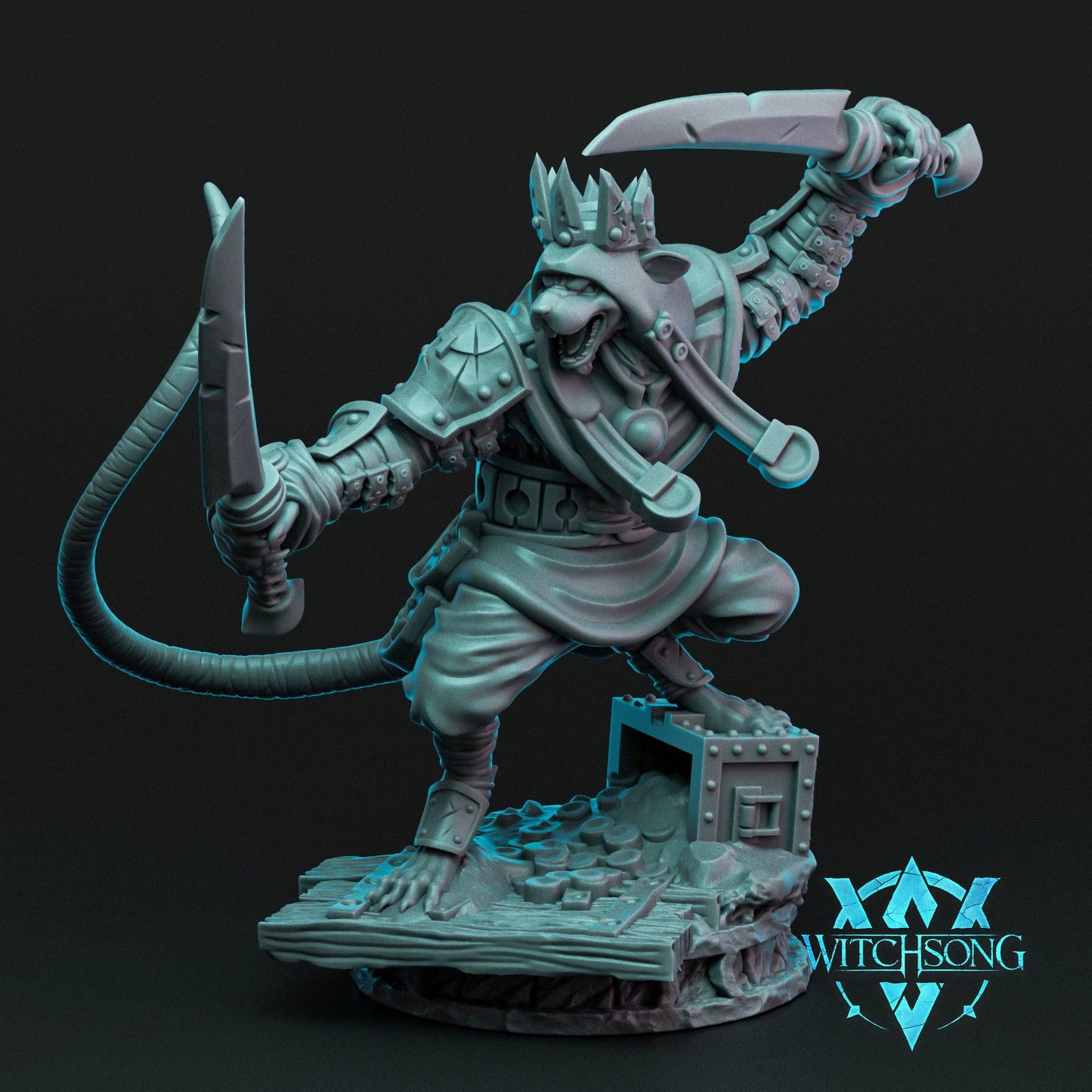 The Ratking, Witchsong Miniatures | Dungeons and Dragons | Pathfinder | Table Top RPG | 3D Printed Model