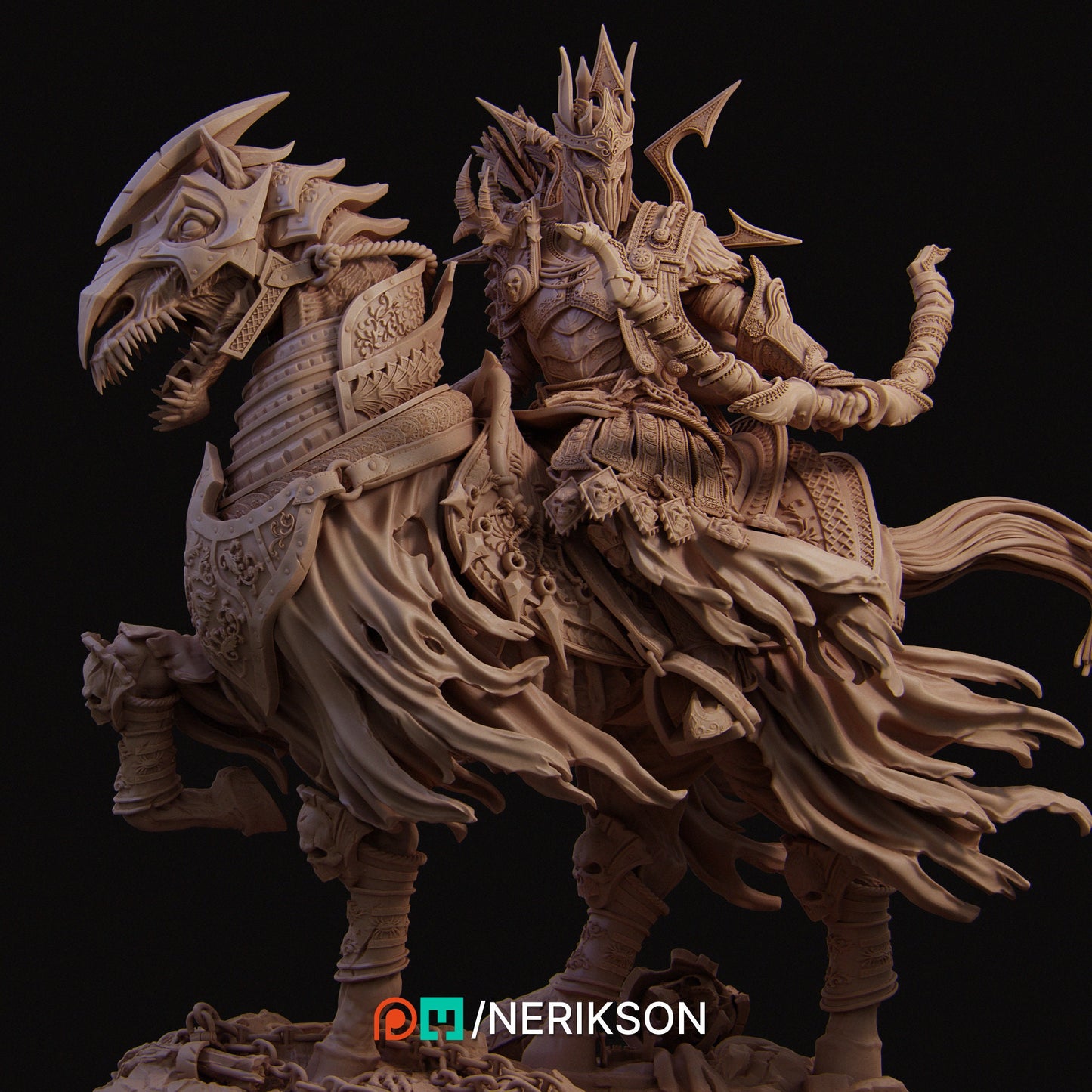 The Four Horsemen, Conquest, Mounted, Powerful NPC, Ernest Nemirovsky | Dungeons and Dragons | Pathfinder | Table Top RPG | 3D Printed Model