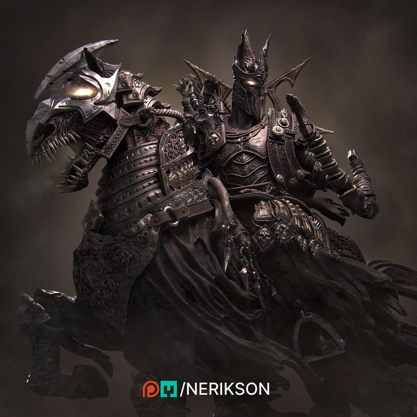 The Four Horsemen, Conquest, Mounted, Powerful NPC, Ernest Nemirovsky | Dungeons and Dragons | Pathfinder | Table Top RPG | 3D Printed Model