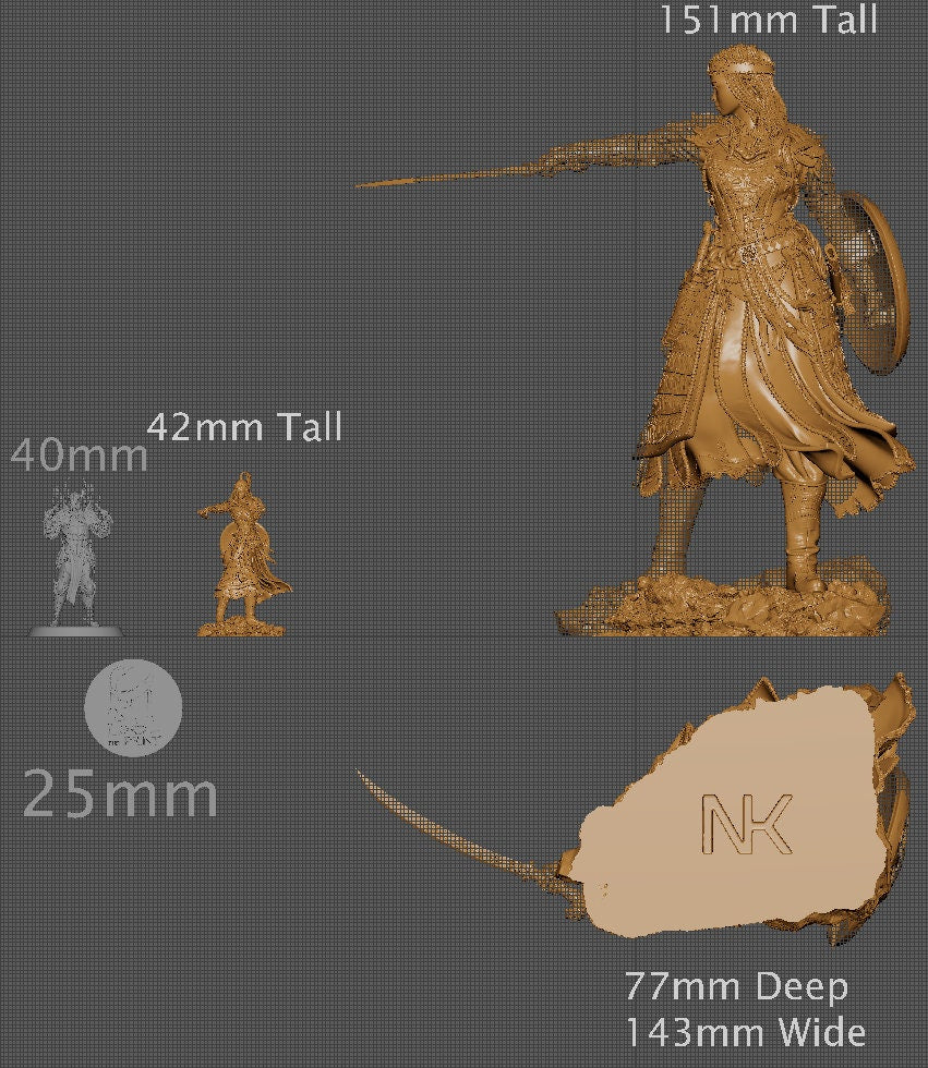 Tuya, The Undefeated, Powerful NPC, Ernest Nemirovsky | Dungeons and Dragons | Pathfinder | Table Top RPG | 3D Printed Model