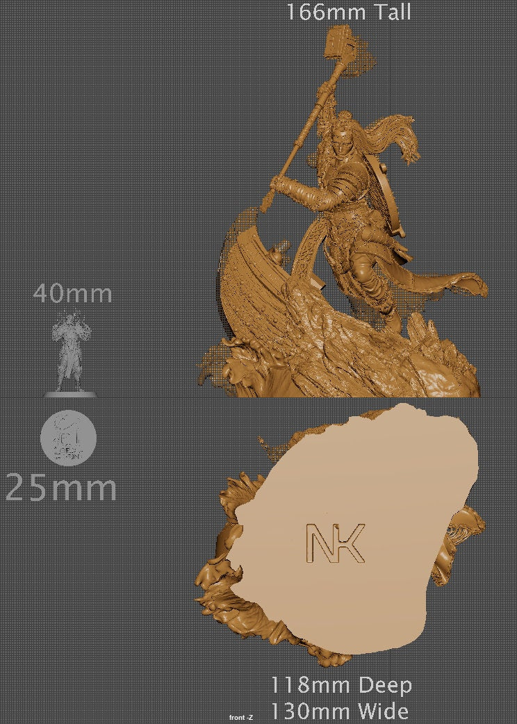 Thyra, Full Statue, Powerful NPC, Ernest Nemirovsky | Dungeons and Dragons | Pathfinder | Table Top RPG | 3D Printed Model