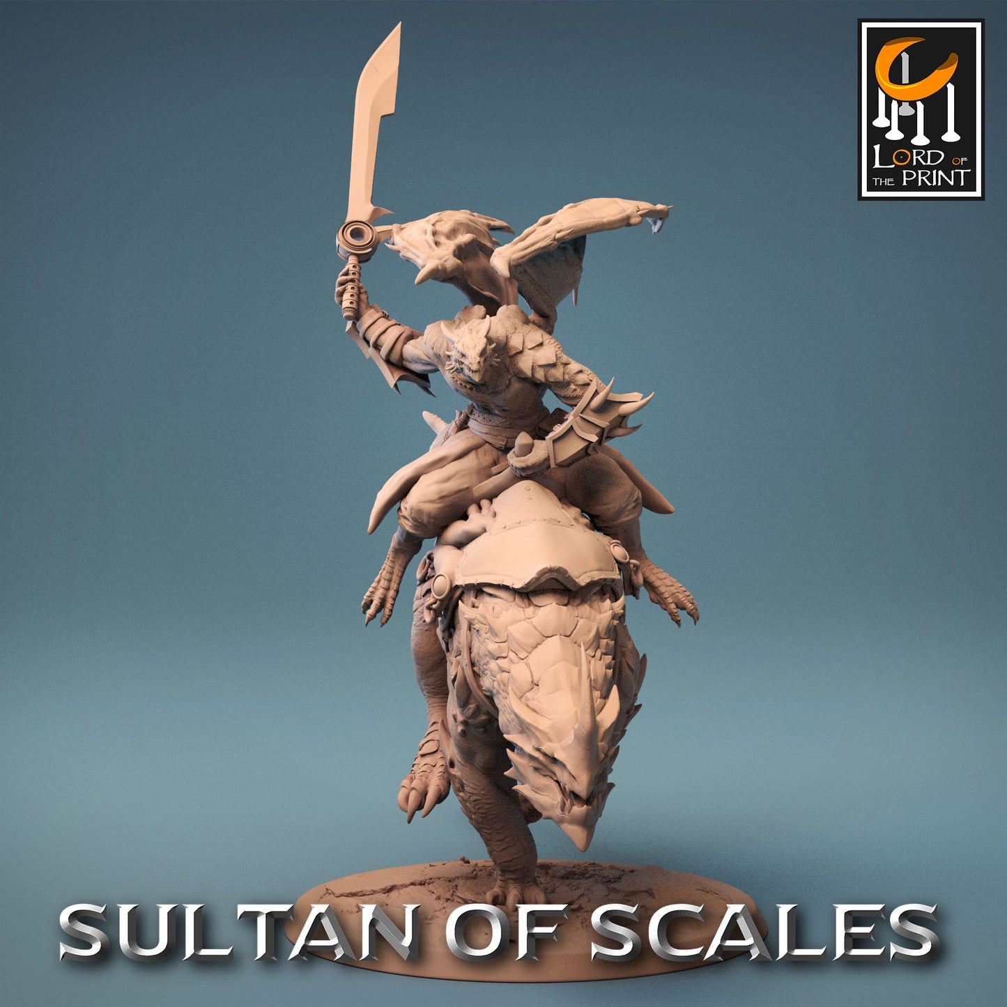 Dragonborn Riders, Sultan of the Sands, Lord of the Print | Dungeons and Dragons | Pathfinder | Table Top RPG | 3D Printed Model
