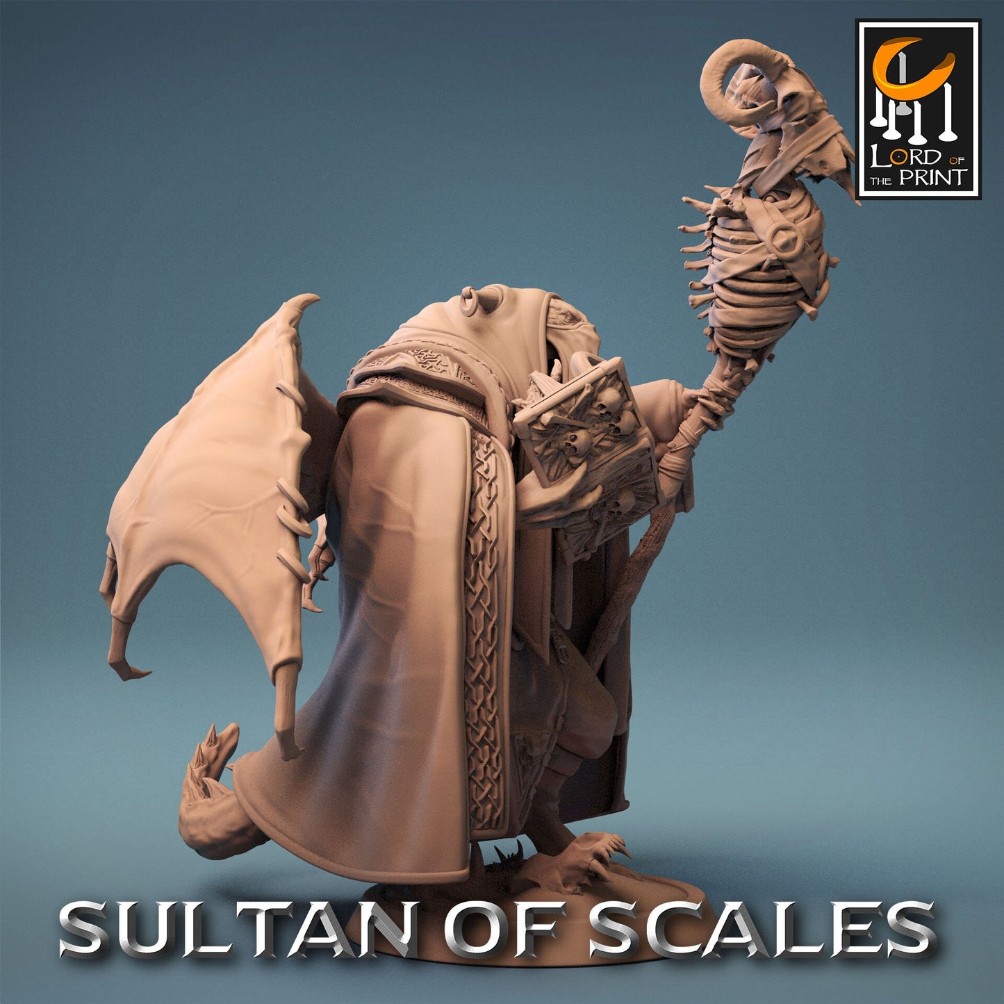 Leltor, Sultan of the Sands, Powerful NPC, Lord of the Print | Dungeons and Dragons | Pathfinder | Table Top RPG | 3D Printed Model