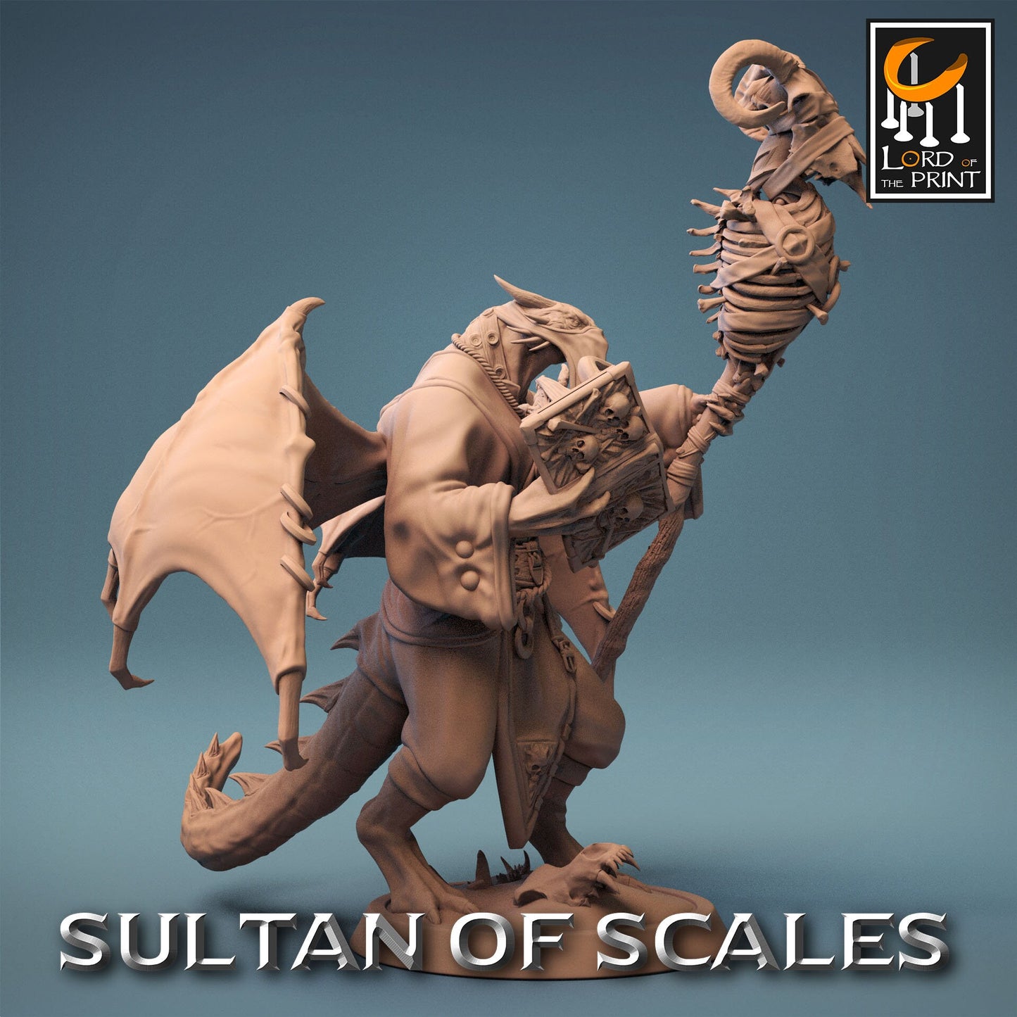 Leltor, Sultan of the Sands, Powerful NPC, Lord of the Print | Dungeons and Dragons | Pathfinder | Table Top RPG | 3D Printed Model