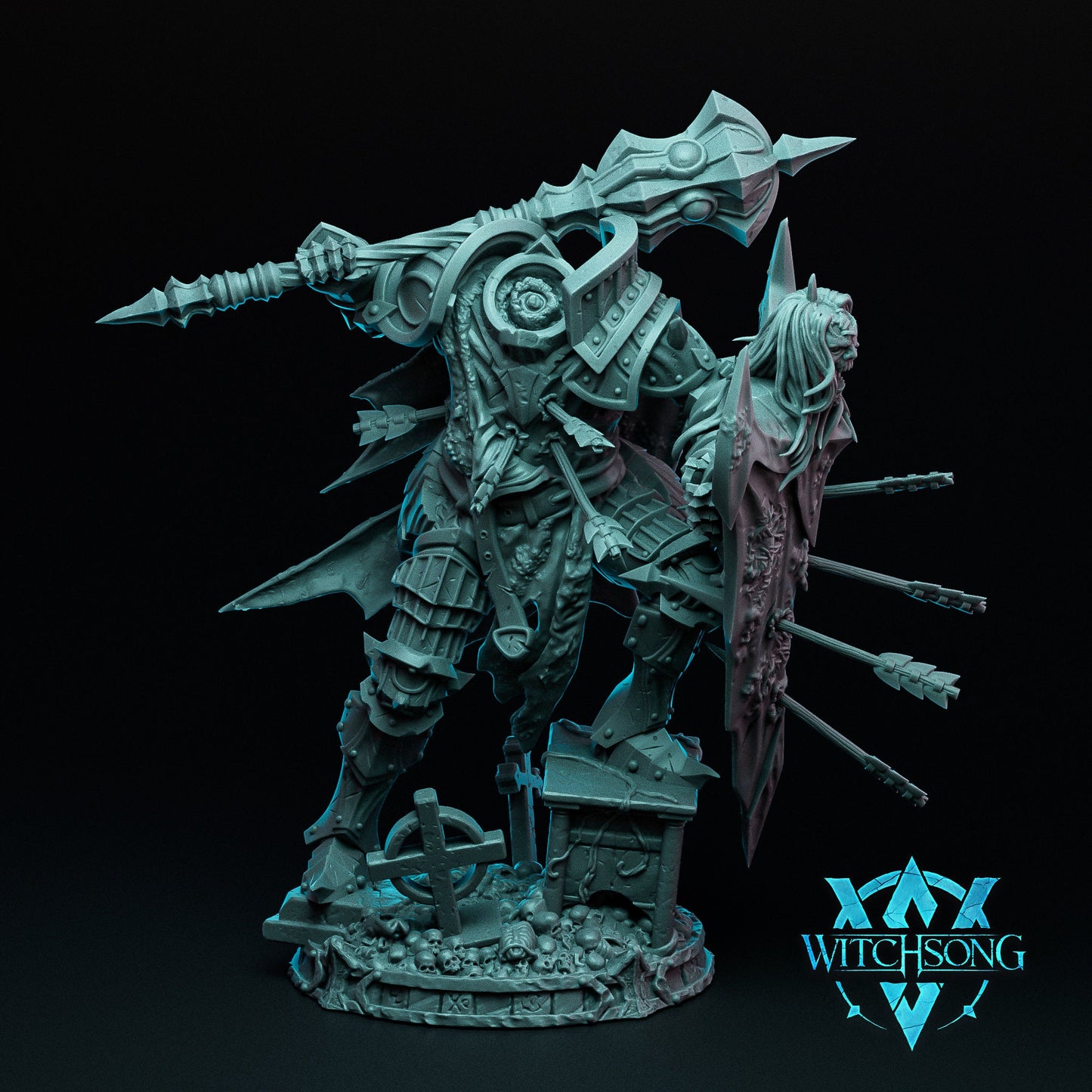The Colossal Knight, Witchsong Miniatures | Dungeons and Dragons | Pathfinder | Table Top RPG | 3D Printed Model
