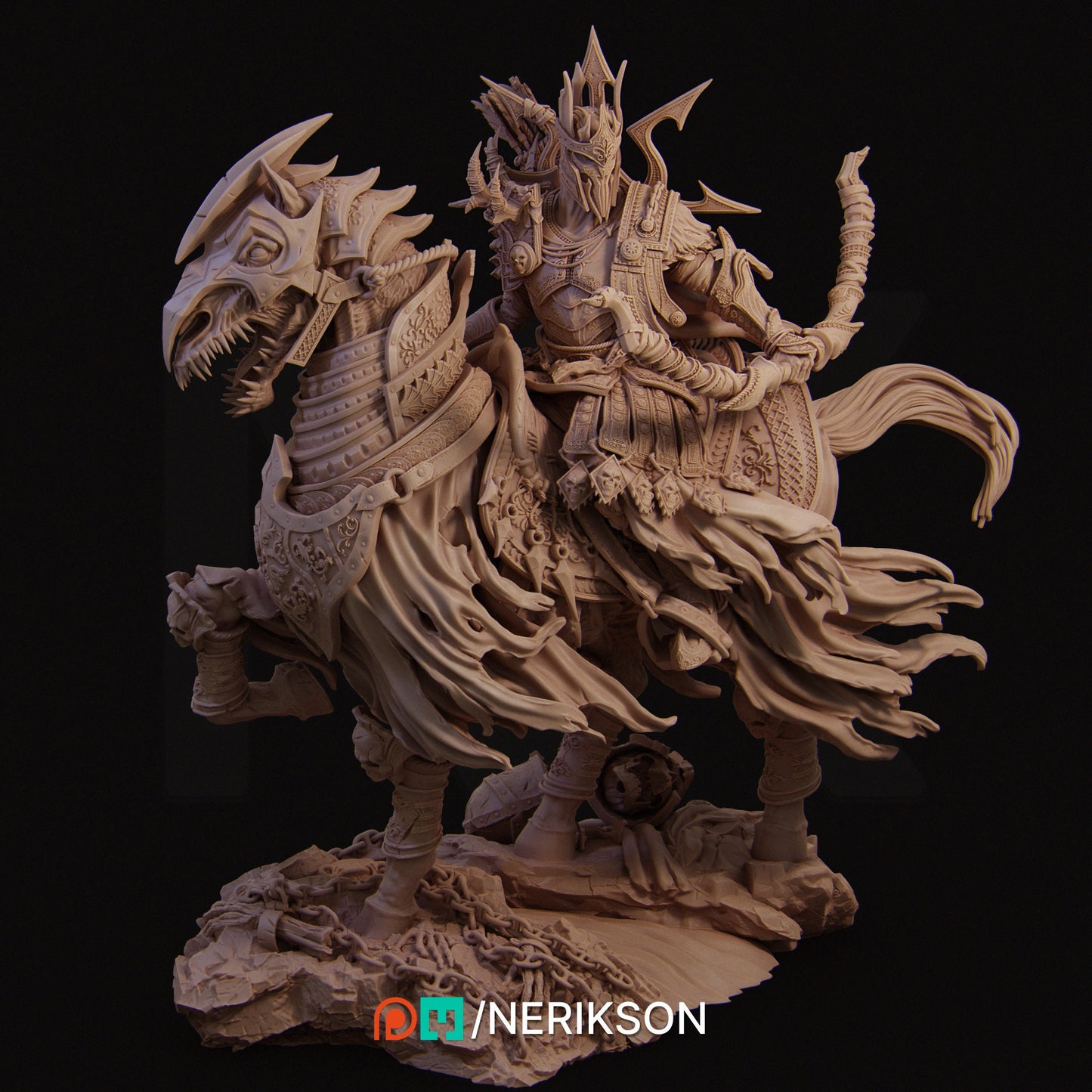The Four Horsemen, Conquest, Mounted, Powerful NPC, Ernest Nemirovsky | Dungeons and Dragons | Pathfinder | Table Top RPG | 3D Printed Model