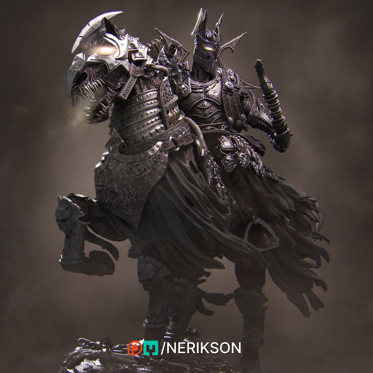The Four Horsemen, Conquest, Mounted, Powerful NPC, Ernest Nemirovsky | Dungeons and Dragons | Pathfinder | Table Top RPG | 3D Printed Model