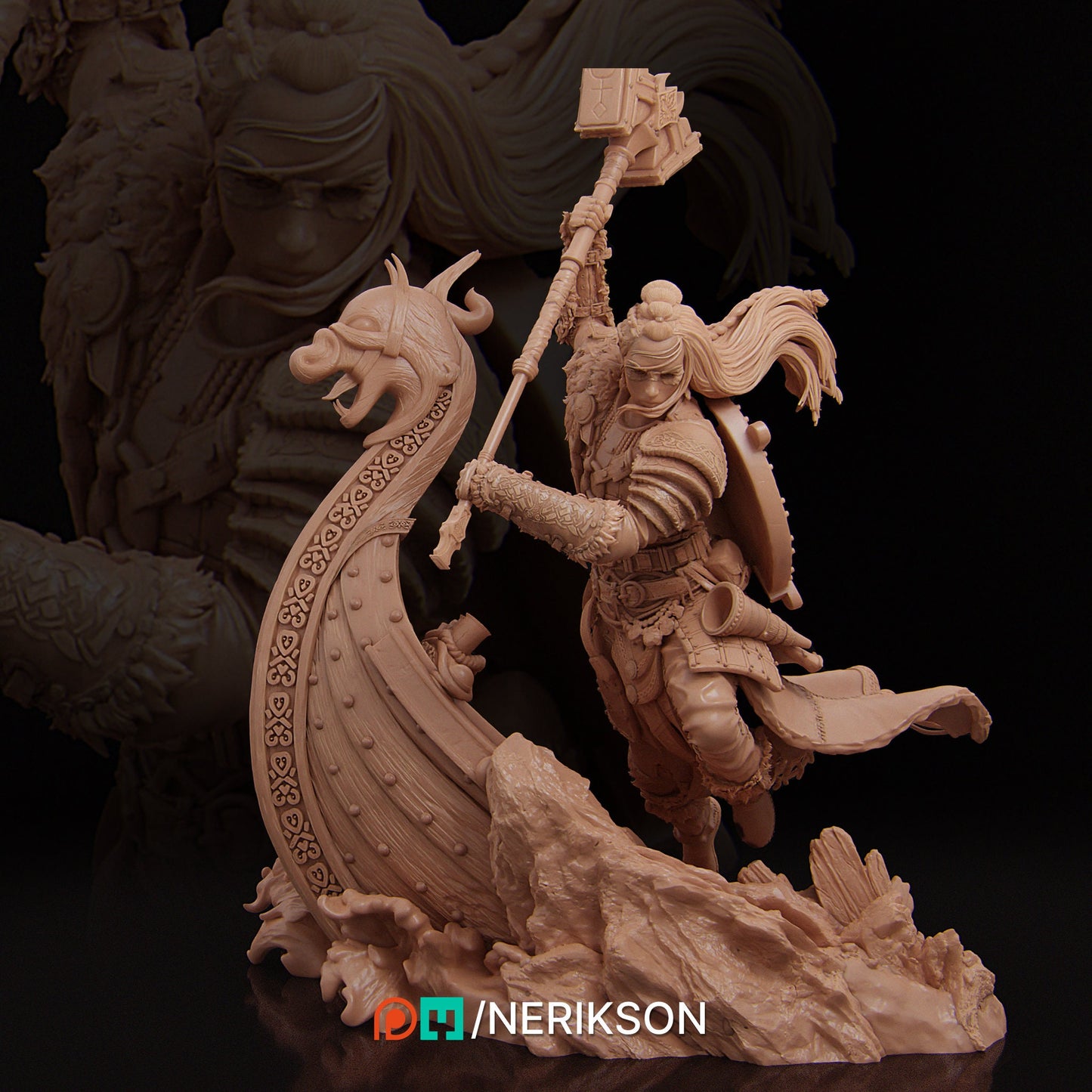 Thyra, Full Statue, Powerful NPC, Ernest Nemirovsky | Dungeons and Dragons | Pathfinder | Table Top RPG | 3D Printed Model