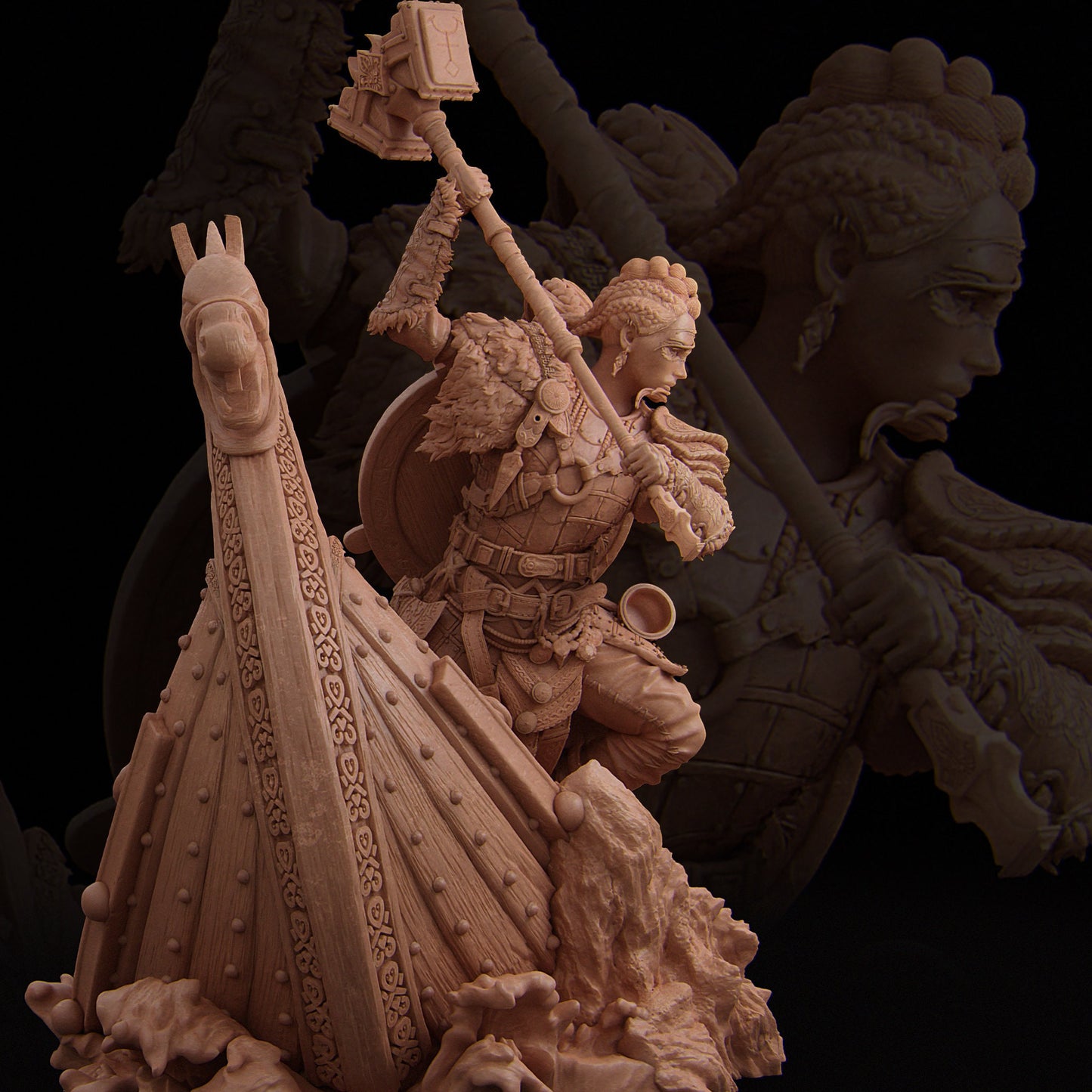 Thyra, Full Statue, Powerful NPC, Ernest Nemirovsky | Dungeons and Dragons | Pathfinder | Table Top RPG | 3D Printed Model