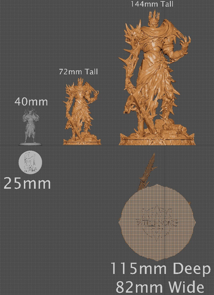 Once Dead King, Witchsong Miniatures | Dungeons and Dragons | Pathfinder | Table Top RPG | 3D Printed Model