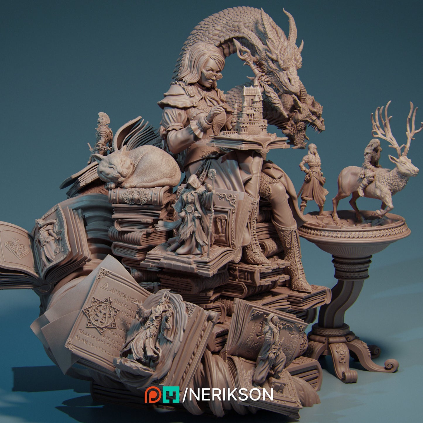 Orinthia the Librarian, Powerful NPC, Ernest Nemirovsky | Dungeons and Dragons | Pathfinder | Table Top RPG | 3D Printed Model