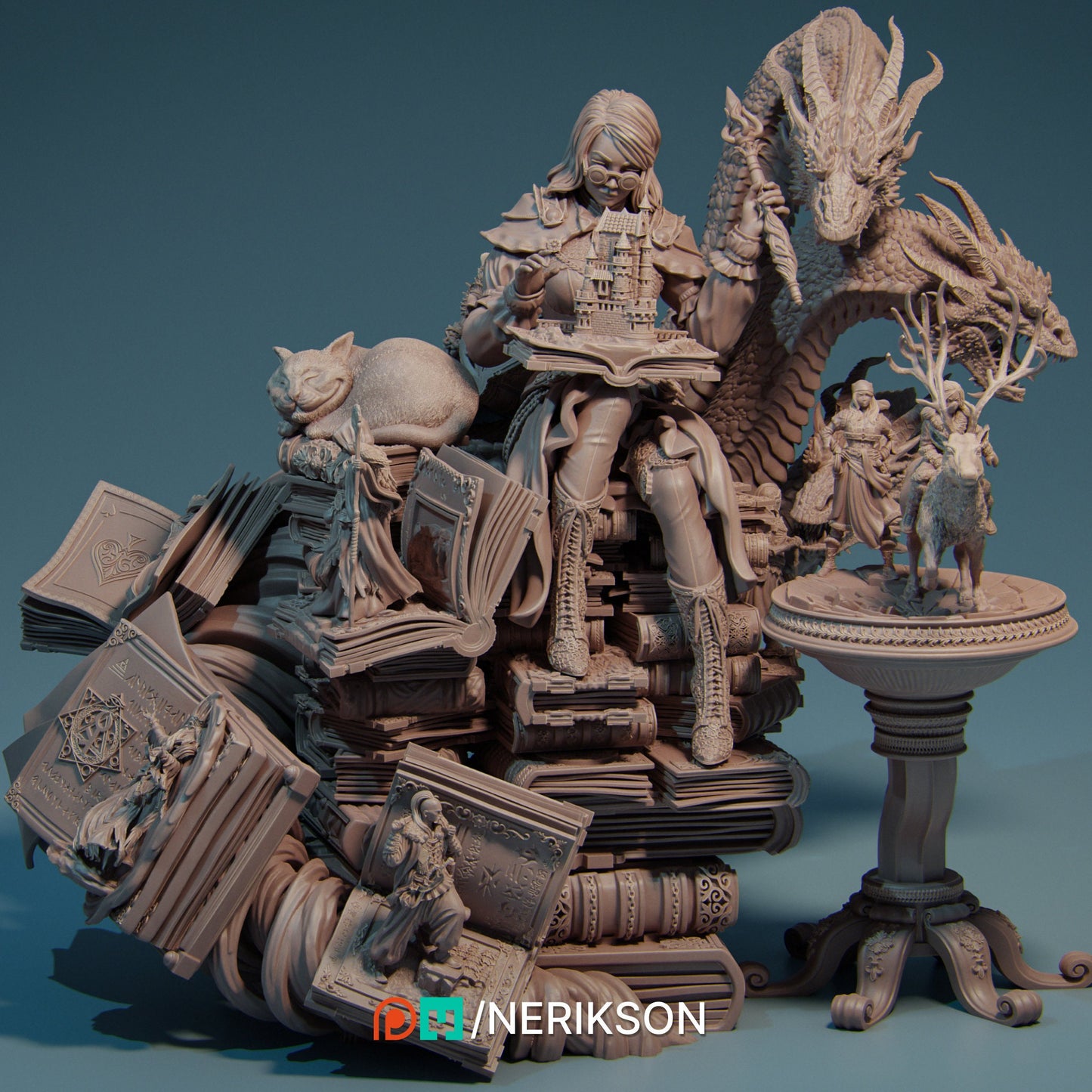 Orinthia the Librarian, Powerful NPC, Ernest Nemirovsky | Dungeons and Dragons | Pathfinder | Table Top RPG | 3D Printed Model