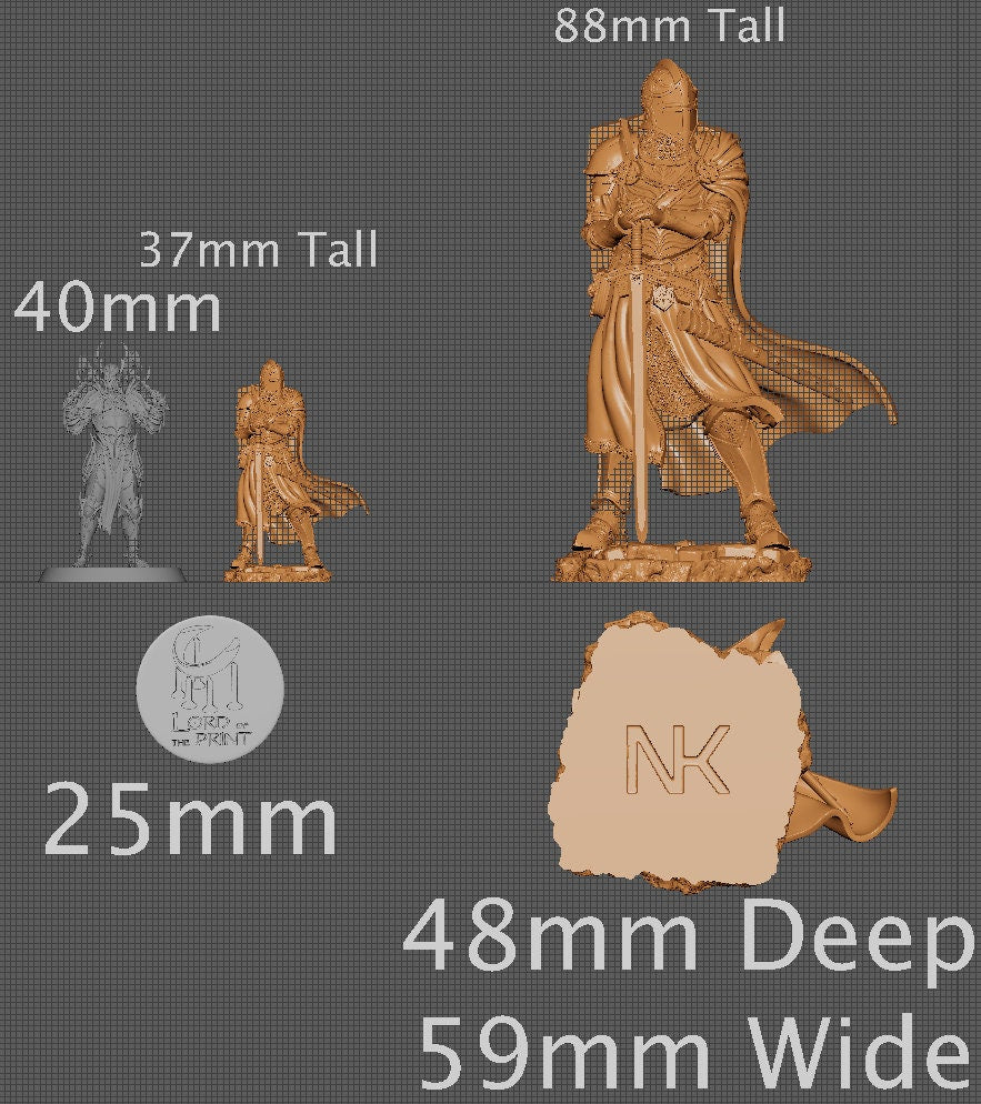 Ivanhoe, Powerful NPC, Ernest Nemirovsky | Dungeons and Dragons | Pathfinder | Table Top RPG | 3D Printed Model