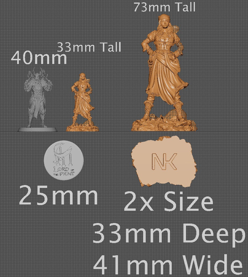 Teza, The Robber Girl, Powerful NPC, Ernest Nemirovsky | Dungeons and Dragons | Pathfinder | Table Top RPG | 3D Printed Model
