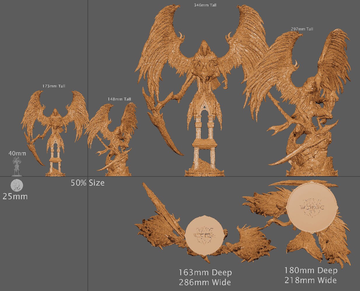 Death, 2 Poses Option, Witchsong Miniatures | Dungeons and Dragons | Pathfinder | Table Top RPG | 3D Printed Model