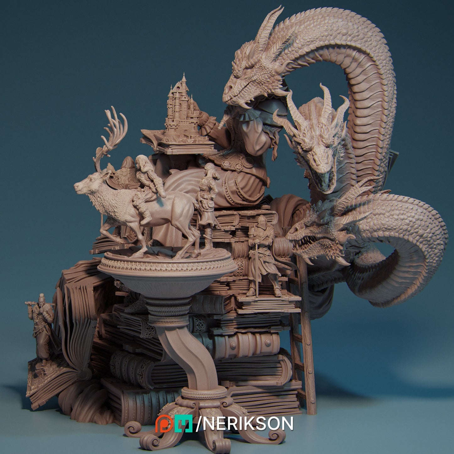Orinthia the Librarian, Powerful NPC, Ernest Nemirovsky | Dungeons and Dragons | Pathfinder | Table Top RPG | 3D Printed Model
