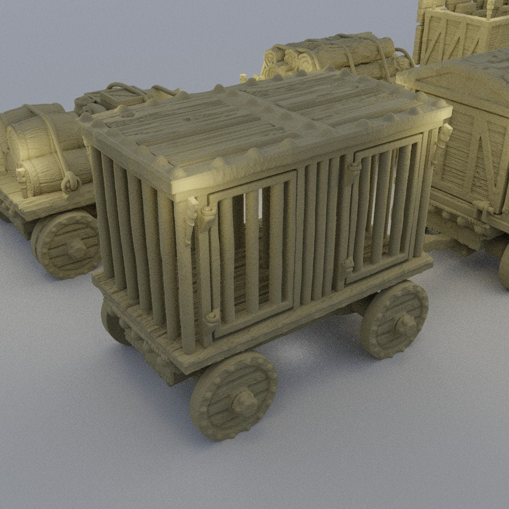 Convoy of Settlers, Miniature Land | Dungeons and Dragons | Pathfinder | Table Top RPG | 3D Printed Model