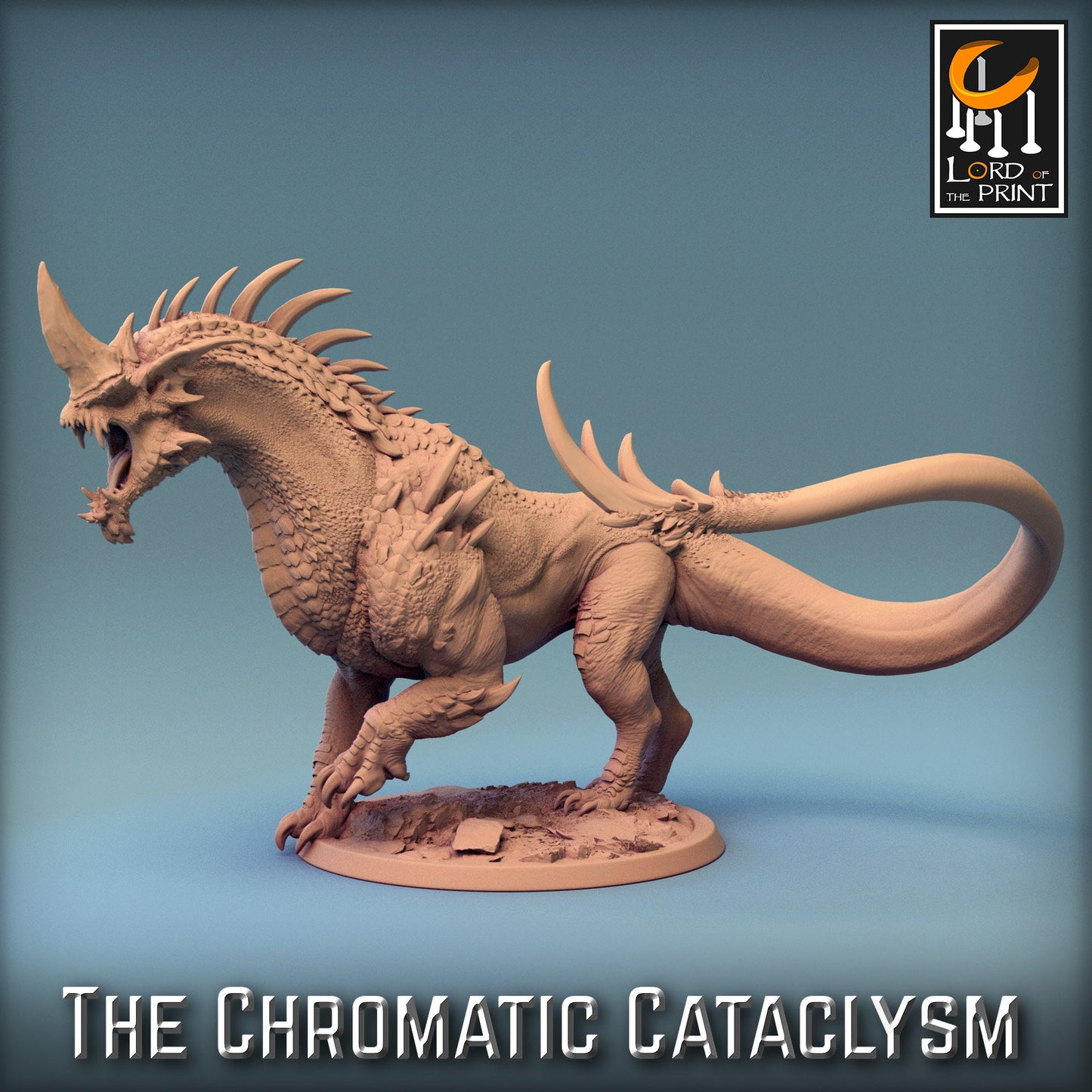 Blue Dragon Spawn, Chromatic Cataclysm, Lord of the Print | Dungeons and Dragons | Pathfinder | Table Top RPG | 3D Printed Model