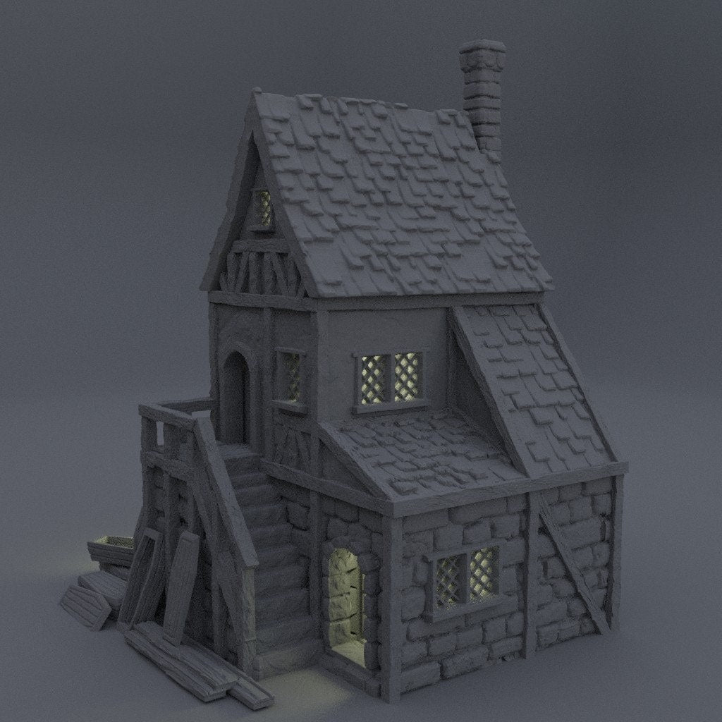 Coffin Makers Shop, Miniature Land | Dungeons and Dragons | Pathfinder | Table Top RPG | 3D Printed Model
