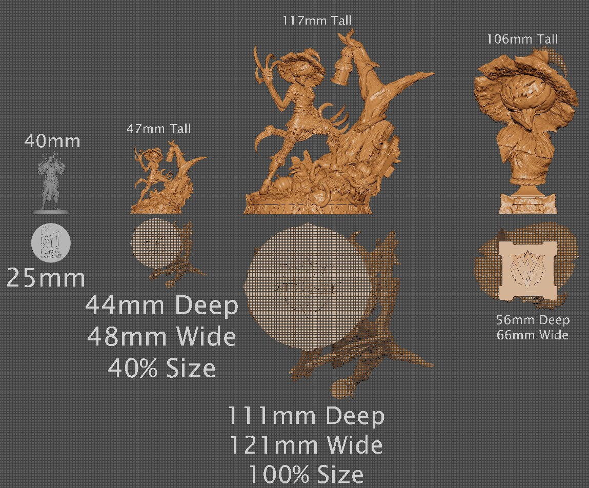 Queen of the Harvest, Bust Option, Witchsong Miniatures | Dungeons and Dragons | Pathfinder | Table Top RPG | 3D Printed Model