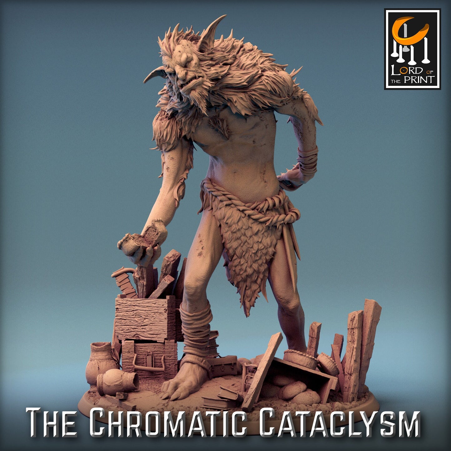 The Ice Trolls, 3 Poses, Lord of the Print | Dungeons and Dragons | Pathfinder | Table Top RPG | 3D Printed Model